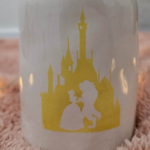 NWT Rae Dunn Beauty & The Beast Cookie Jar - White and Yellow - Picture 3 of 6